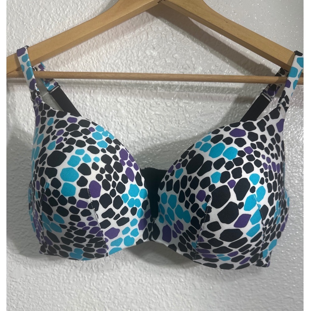NWT Cacique Intimates 38DD Underwire Bra Multi Color Print Extra Straps